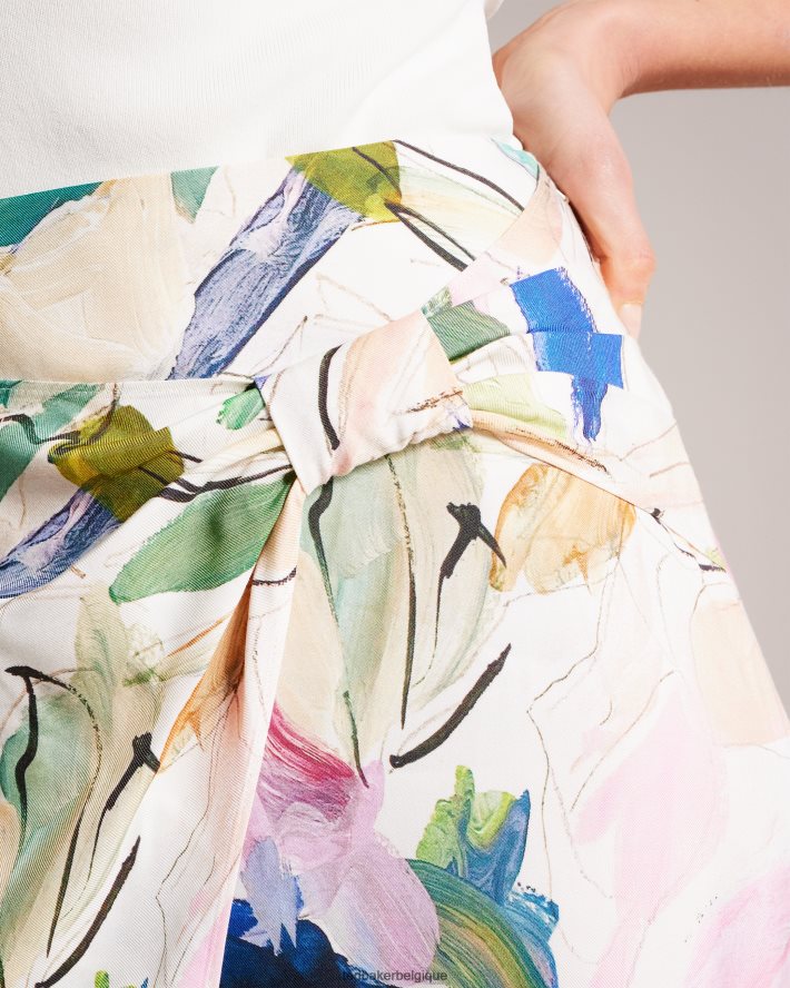 être Ted Baker femmes salleey - jupe asymétrique torsadée blanc FR8J42318 vêtements
