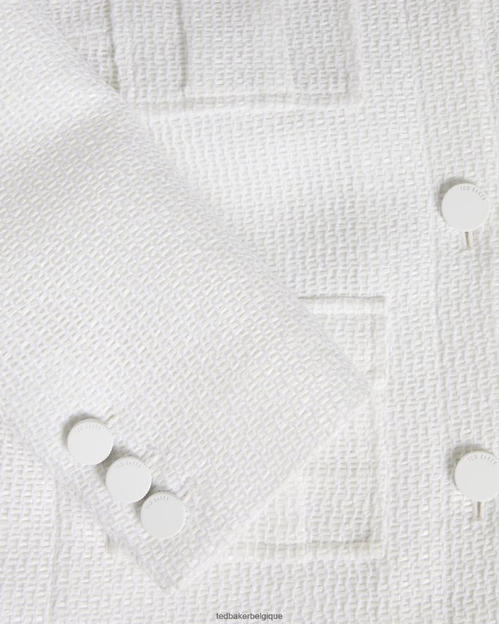 être Ted Baker femmes alera - veste cargo raccourcie blanc FR8J42225 vêtements