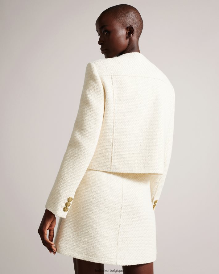 être Ted Baker femmes cremla - veste courte boutonnée en boucle naturel FR8J42126 vêtements