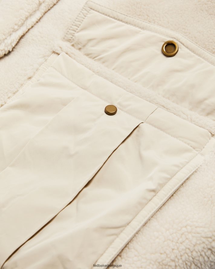 être Ted Baker femmes doudoune borj en tissus mélangés liilla Ivoire FR8J42587 vêtements