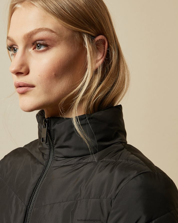être Ted Baker femmes doudoune renika packaway noir FR8J42577 vêtements