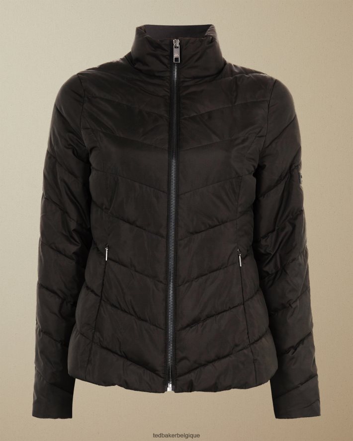 être Ted Baker femmes doudoune renika packaway noir FR8J42577 vêtements