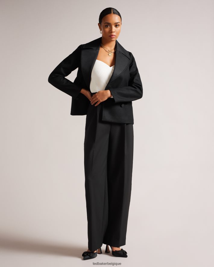 être Ted Baker femmes hadleya caban ceinturé à col oversize noir FR8J42339 vêtements