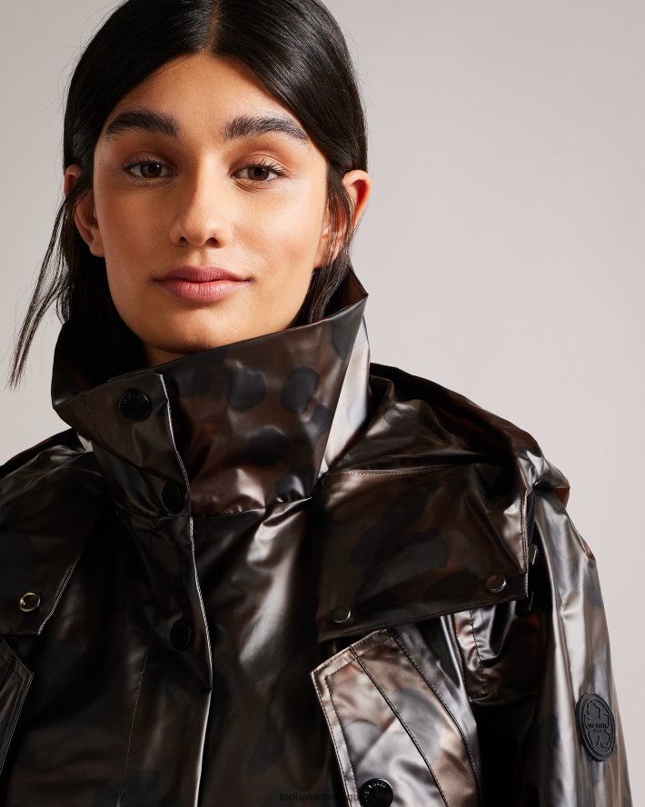 être Ted Baker femmes imperméable imprimé Rosalei brun clair FR8J42557 vêtements