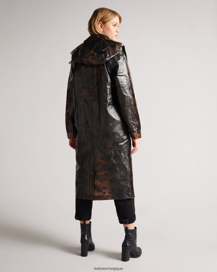 être Ted Baker femmes imperméable imprimé Rosalei brun clair FR8J42557 vêtements