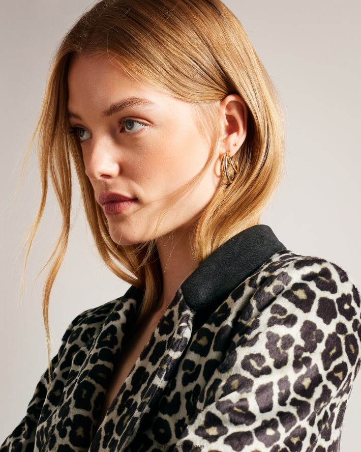 être Ted Baker femmes leeroi manteau mi-long à simple boutonnage noir FR8J4286 vêtements