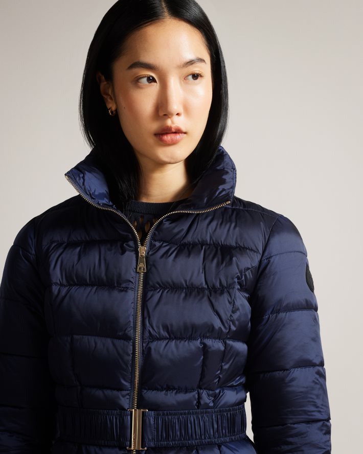 être Ted Baker femmes long manteau imperméable matelassé Aliciee marine FR8J4278 vêtements