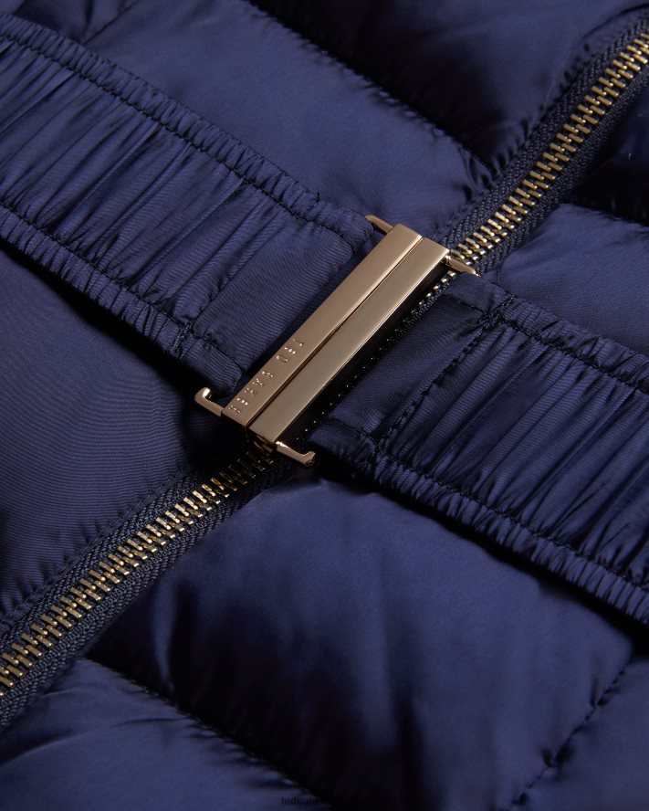 être Ted Baker femmes long manteau imperméable matelassé Aliciee marine FR8J4278 vêtements