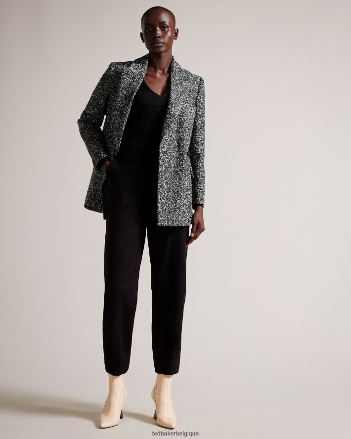 être Ted Baker femmes manteau blazer oversize chiné Robinet noir FR8J4243 vêtements