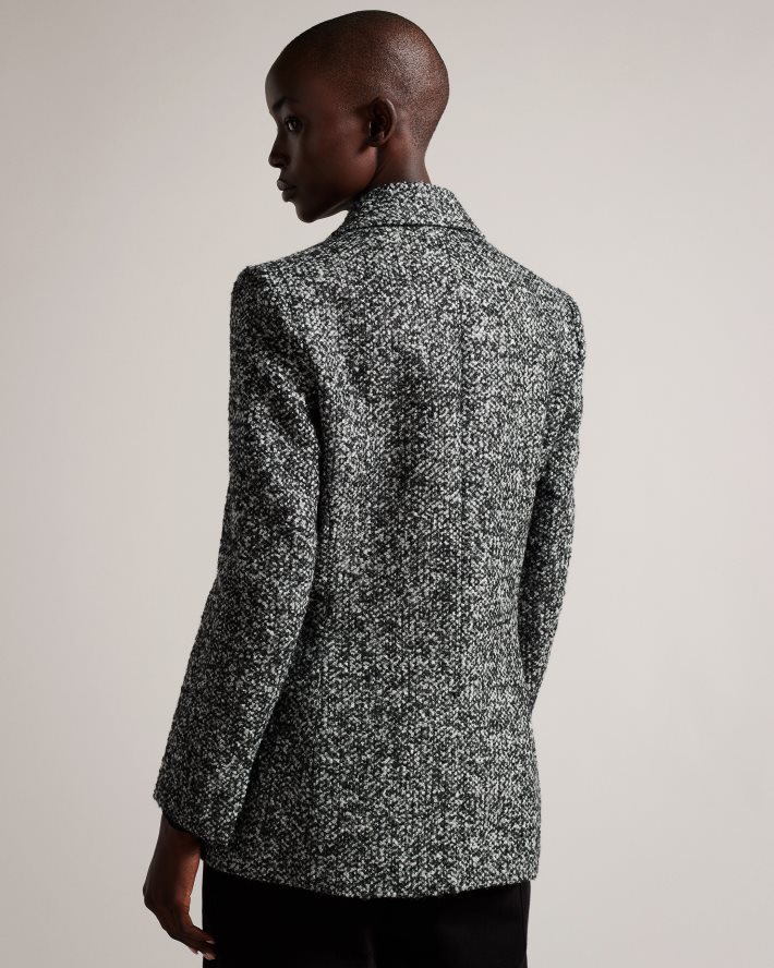 être Ted Baker femmes manteau blazer oversize chiné Robinet noir FR8J4243 vêtements