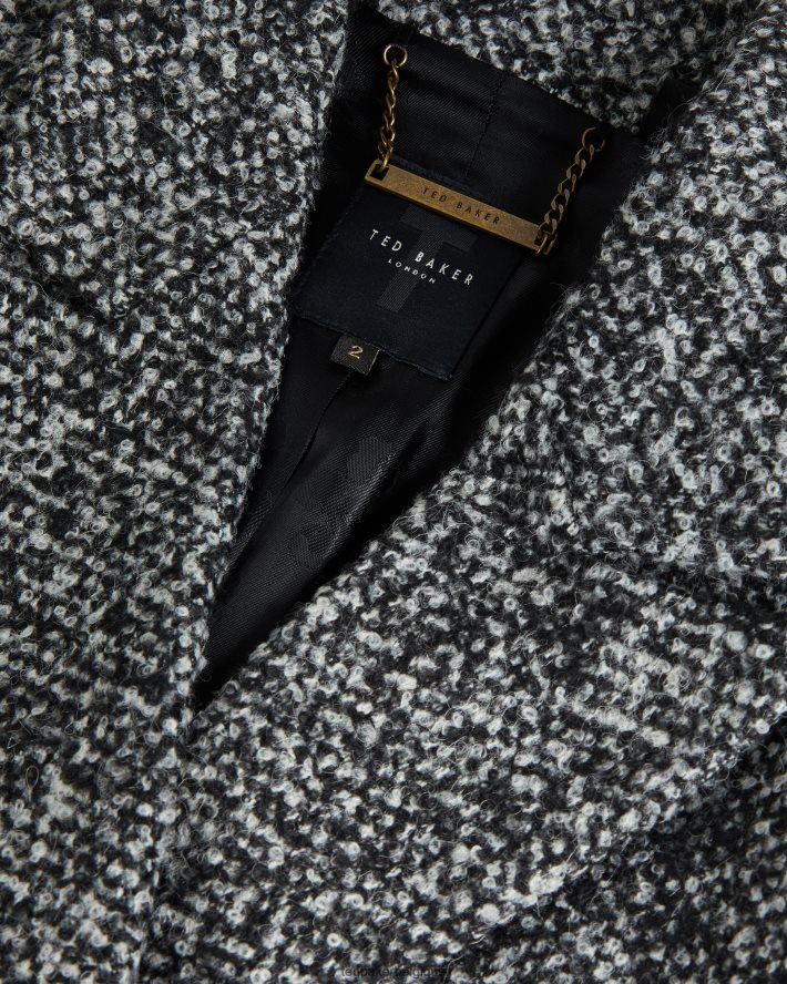 être Ted Baker femmes manteau blazer oversize chiné Robinet noir FR8J4243 vêtements