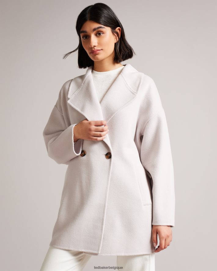 être Ted Baker femmes manteau cocon caysa avec col oversize rose FR8J42522 vêtements