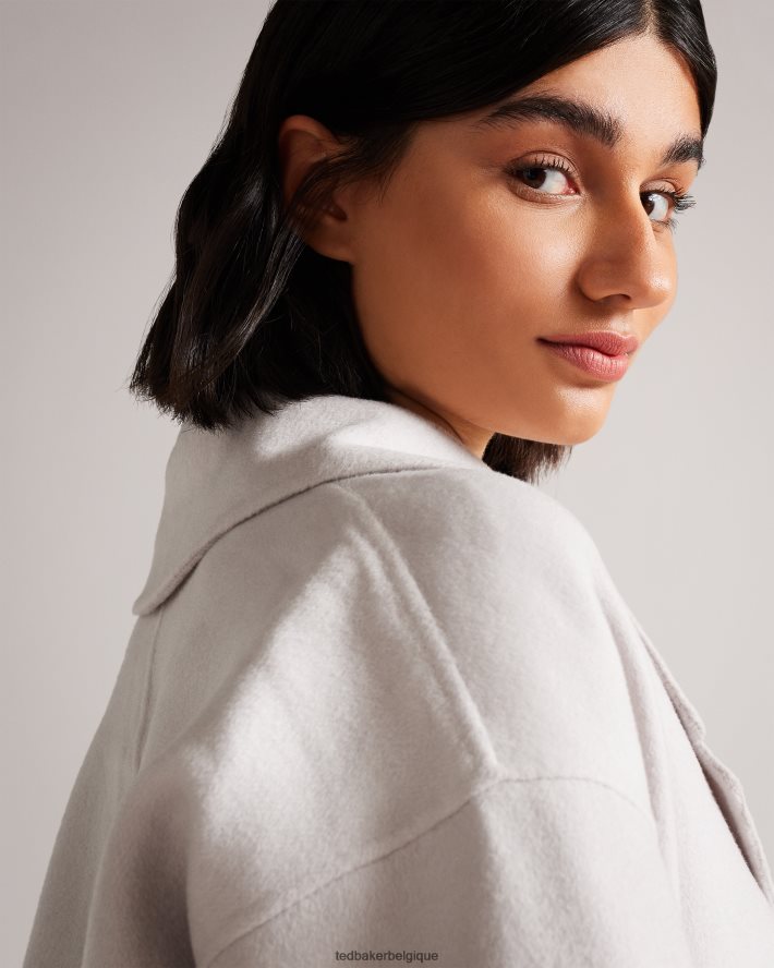 être Ted Baker femmes manteau cocon caysa avec col oversize rose FR8J42522 vêtements