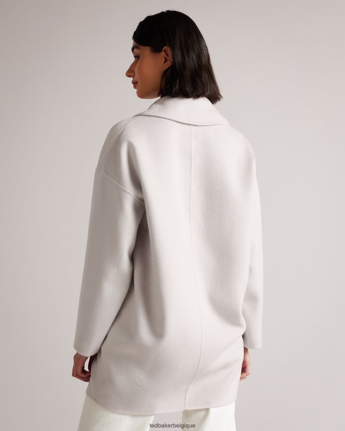 être Ted Baker femmes manteau cocon caysa avec col oversize rose FR8J42522 vêtements