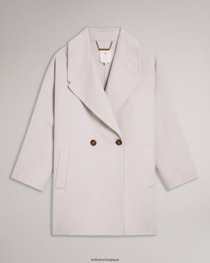 être Ted Baker femmes manteau cocon caysa avec col oversize rose FR8J42522 vêtements