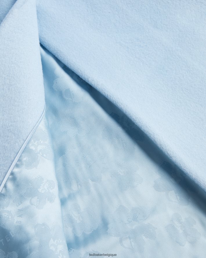 être Ted Baker femmes manteau mi-long sairse avec manches volumineuses bleu clair FR8J4242 vêtements