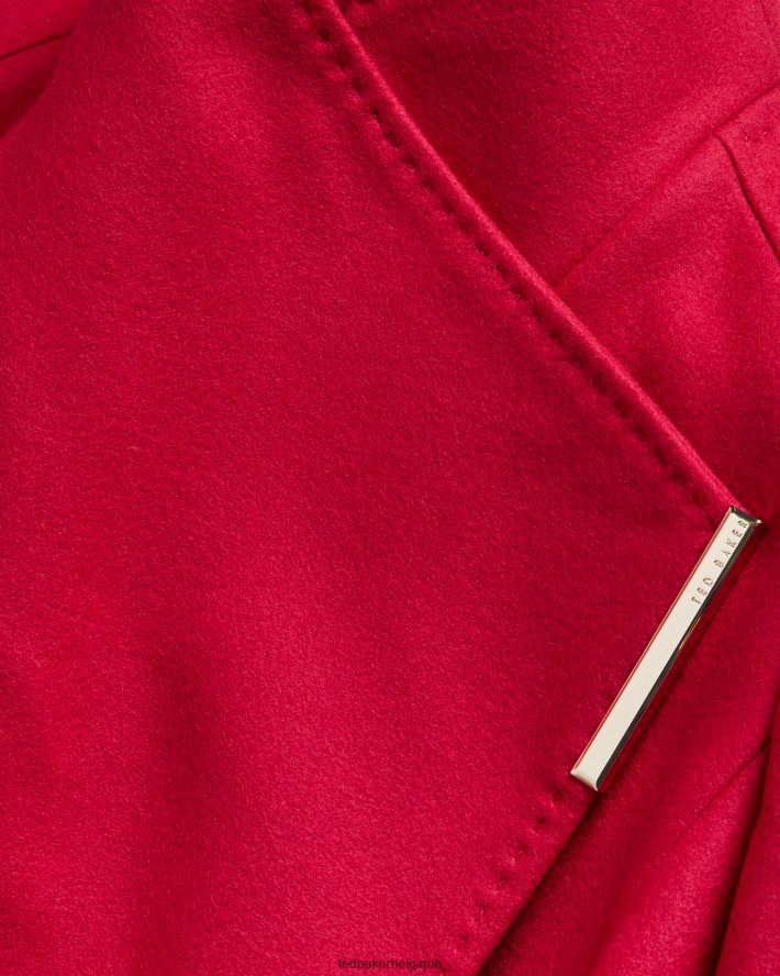 être Ted Baker femmes manteau portefeuille en laine rose rose profond FR8J42306 vêtements