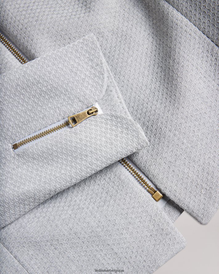 être Ted Baker femmes michah veste courte texturée gris clair FR8J42373 vêtements