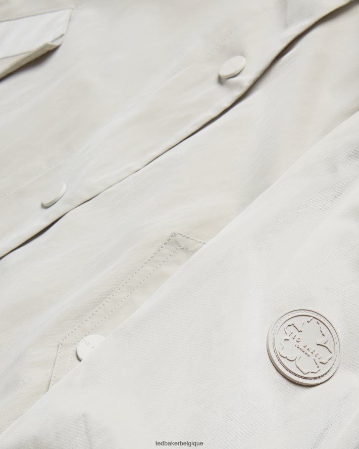 être Ted Baker femmes renniey technique pluie mac blanc FR8J42662 vêtements
