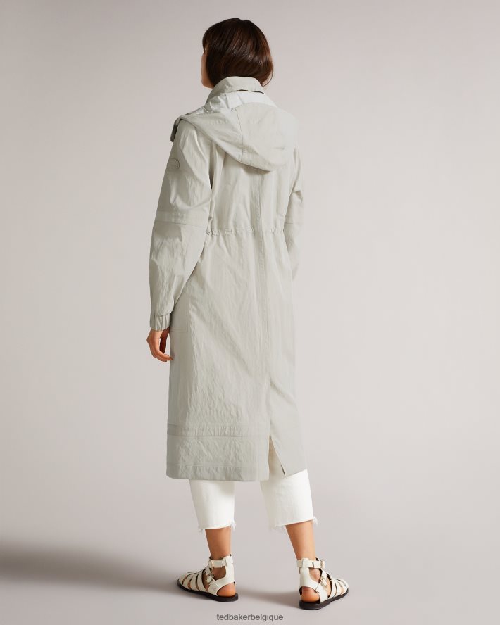 être Ted Baker femmes renniey technique pluie mac blanc FR8J42662 vêtements