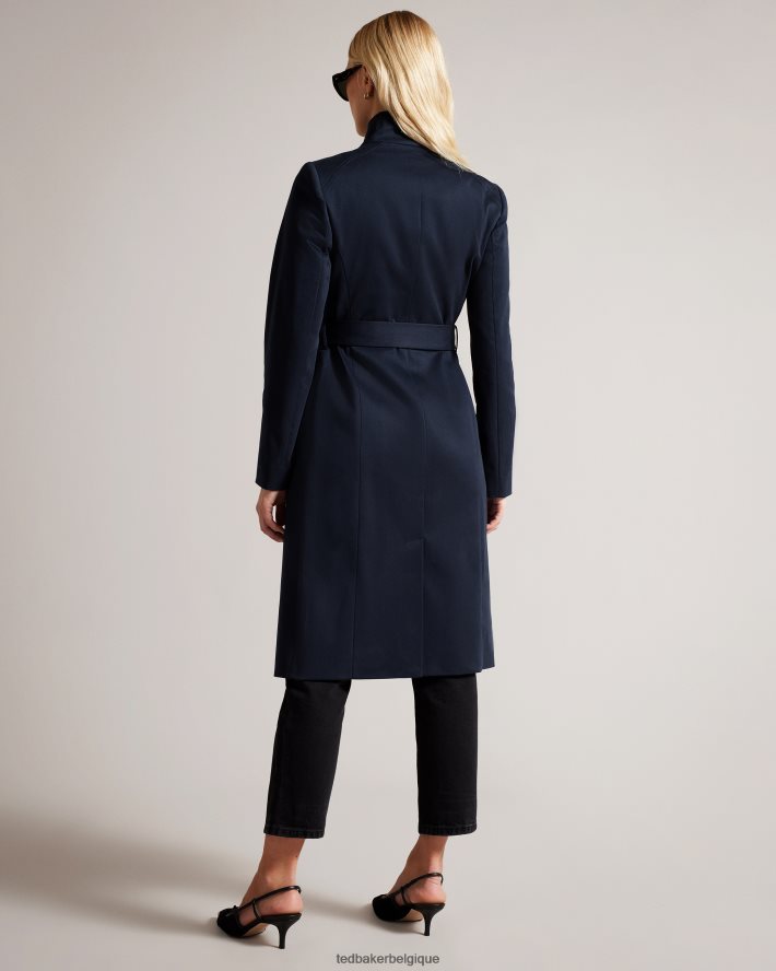 être Ted Baker femmes rosina - trench-coat portefeuille mi-long bleu foncé FR8J42158 vêtements