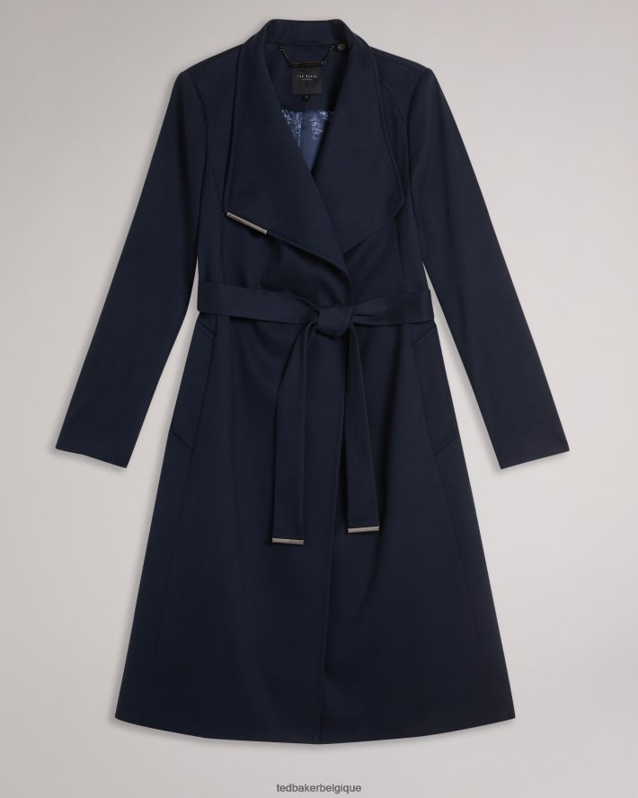 être Ted Baker femmes rosina - trench-coat portefeuille mi-long bleu foncé FR8J42158 vêtements
