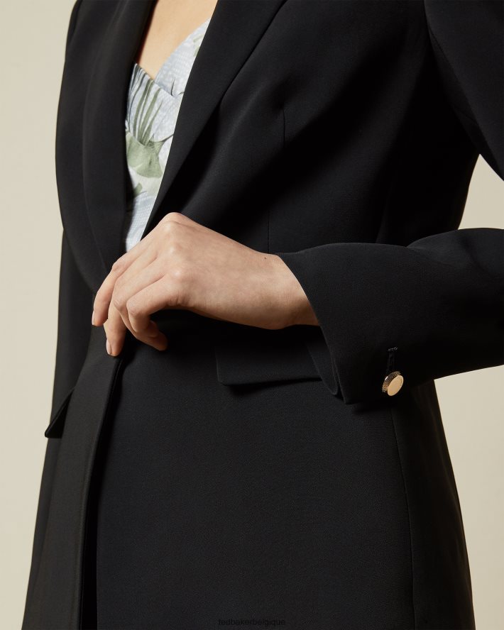 être Ted Baker femmes veste blazer à simple boutonnage raee noir FR8J42441 vêtements