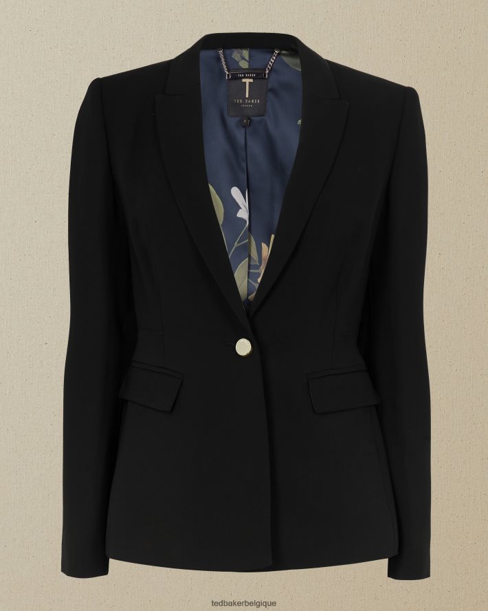 être Ted Baker femmes veste blazer à simple boutonnage raee noir FR8J42441 vêtements