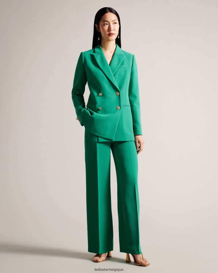 être Ted Baker femmes veste croisée llayla avec boutons embossés vert FR8J42482 vêtements