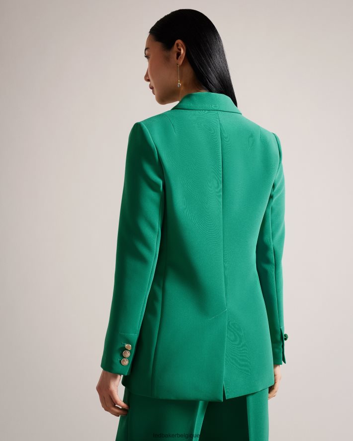 être Ted Baker femmes veste croisée llayla avec boutons embossés vert FR8J42482 vêtements