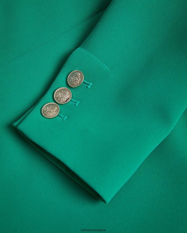 être Ted Baker femmes veste croisée llayla avec boutons embossés vert FR8J42482 vêtements