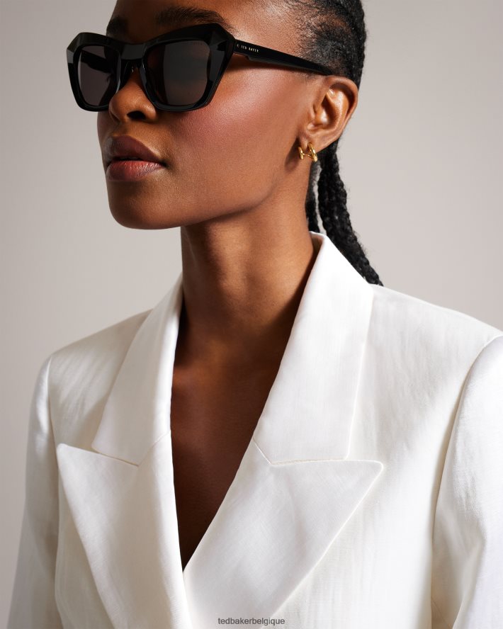 être Ted Baker femmes veste de smoking en lin mélangé astaa crème FR8J42421 vêtements