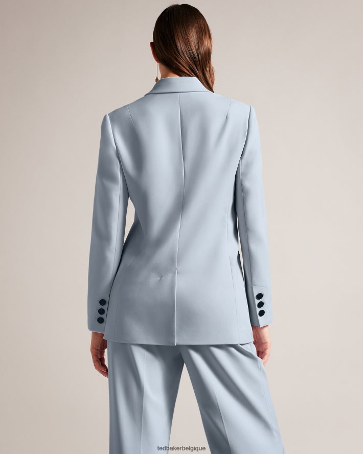 être Ted Baker femmes veste longue croisée à double boutonnage Hildia bleu bébé FR8J42194 vêtements