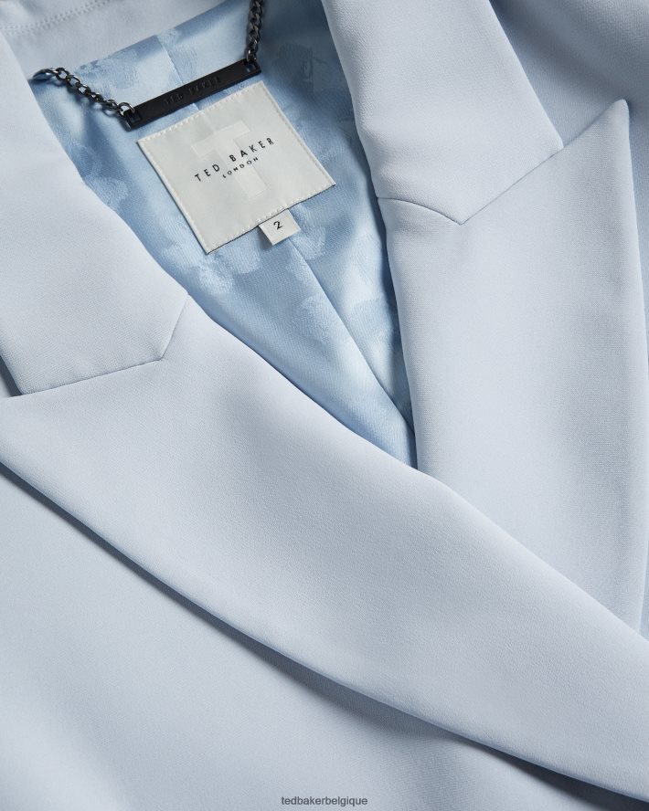 être Ted Baker femmes veste longue croisée à double boutonnage Hildia bleu bébé FR8J42194 vêtements