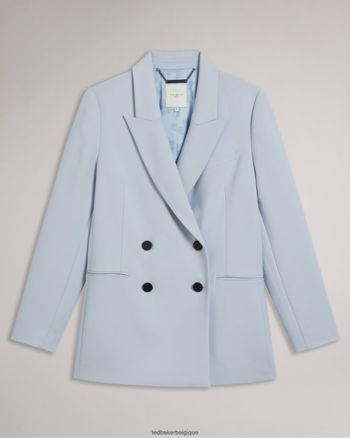 être Ted Baker femmes veste longue croisée à double boutonnage Hildia bleu bébé FR8J42194 vêtements