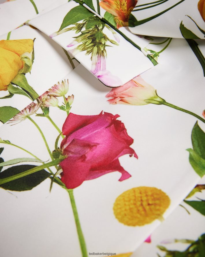 être Ted Baker femmes ziaah - veste de costume slim à fleurs blanc FR8J42253 vêtements