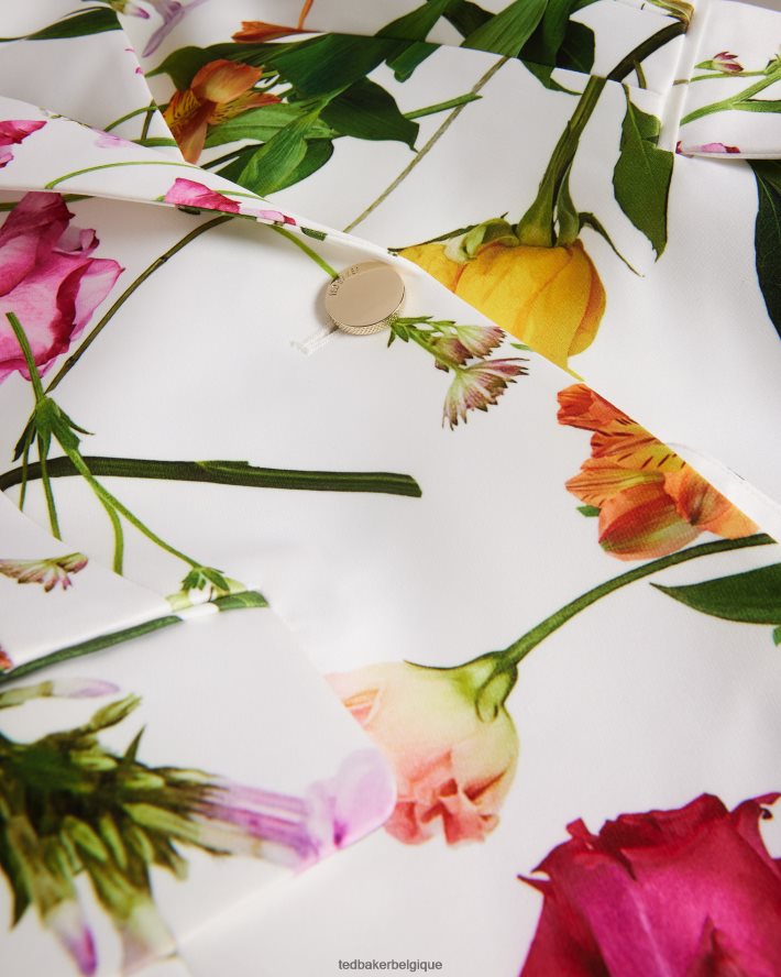 être Ted Baker femmes ziaah - veste de costume slim à fleurs blanc FR8J42253 vêtements