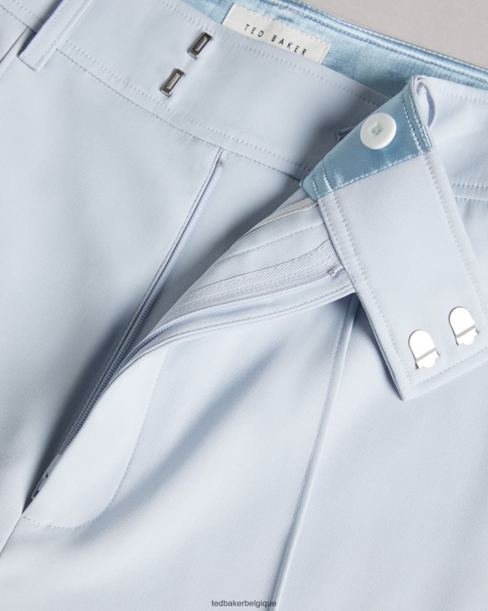 être Ted Baker femmes Hildiat pantalon large taille haute bleu bébé FR8J42249 vêtements