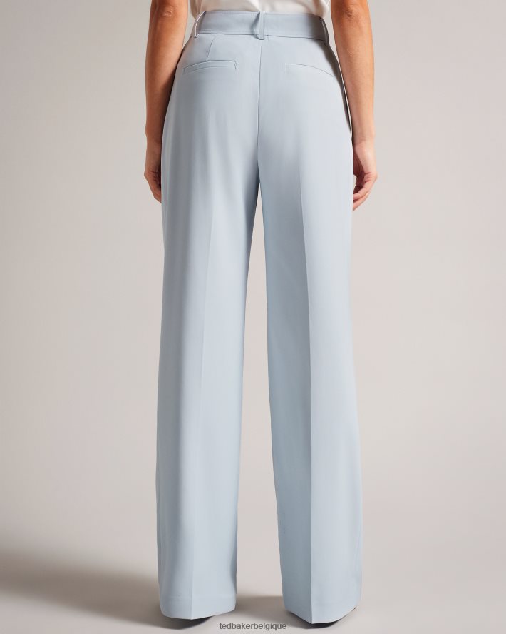 être Ted Baker femmes Hildiat pantalon large taille haute bleu bébé FR8J42249 vêtements