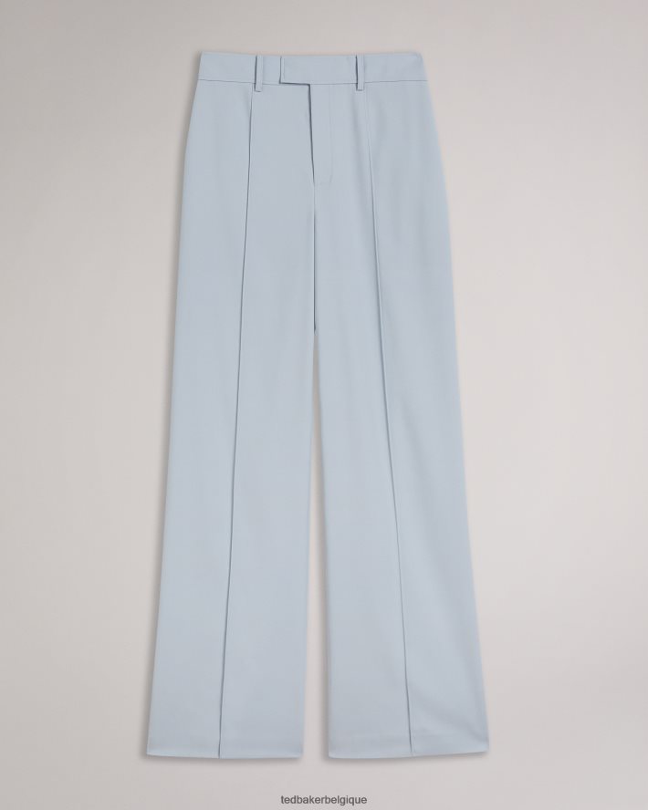 être Ted Baker femmes Hildiat pantalon large taille haute bleu bébé FR8J42249 vêtements