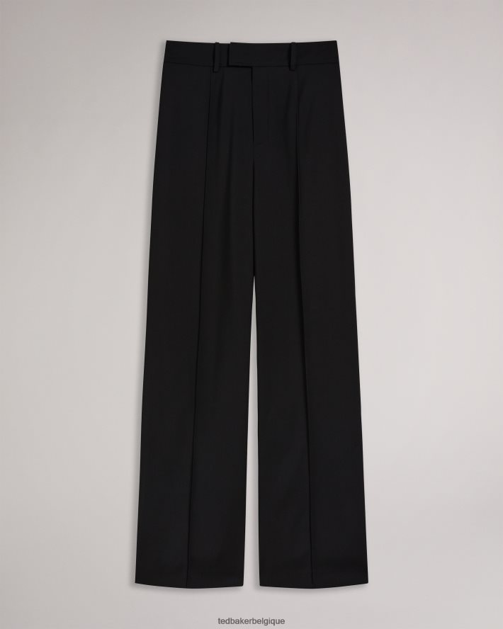 être Ted Baker femmes Hildiat pantalon large taille haute noir FR8J42325 vêtements