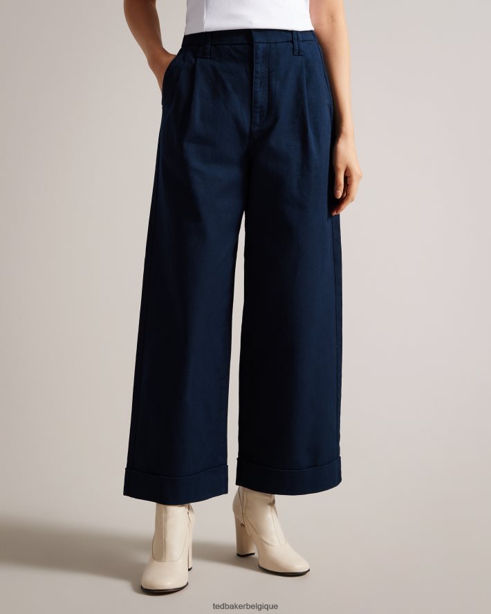 être Ted Baker femmes Steviey - Pantalon ajusté large bleu marine foncé FR8J42319 vêtements