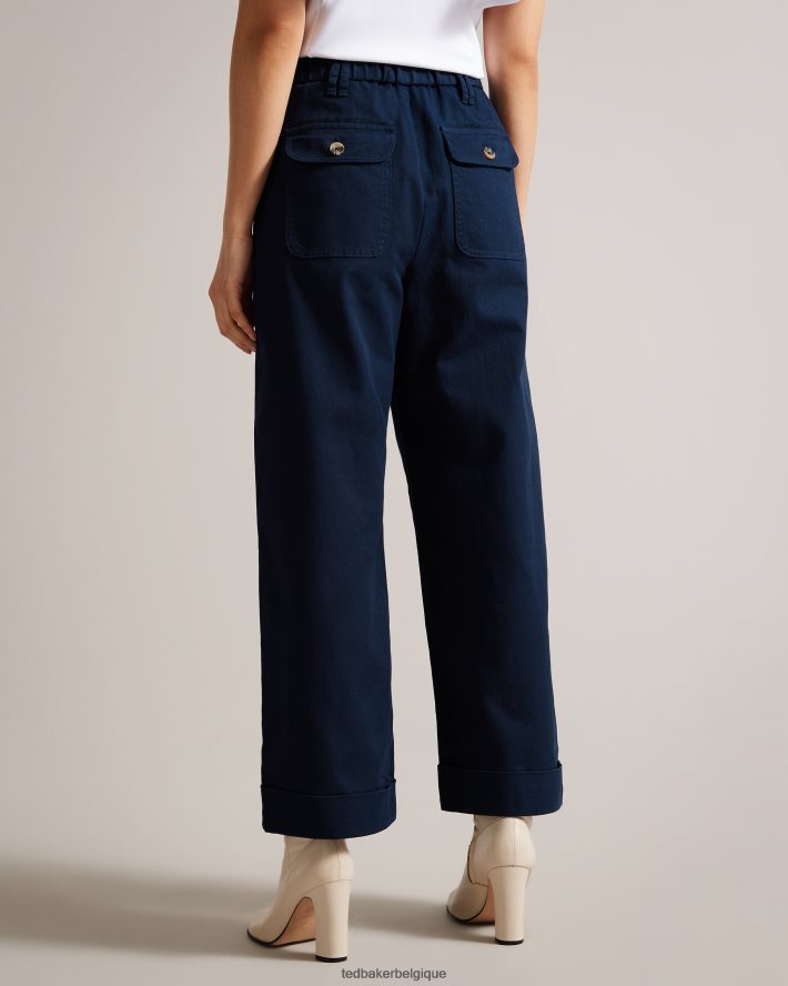 être Ted Baker femmes Steviey - Pantalon ajusté large bleu marine foncé FR8J42319 vêtements