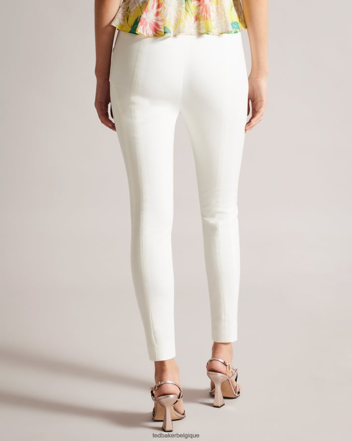être Ted Baker femmes liroi pantalon taille haute avec faux boutons-pression naturel FR8J42481 vêtements