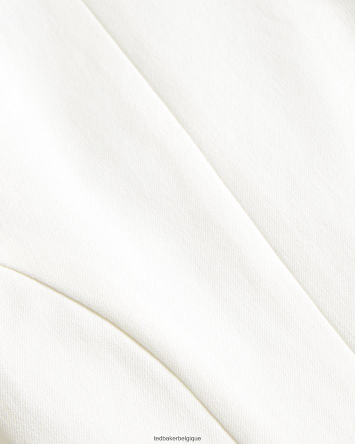 être Ted Baker femmes liroi pantalon taille haute avec faux boutons-pression naturel FR8J42481 vêtements