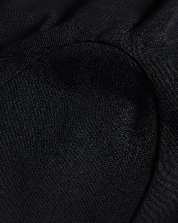 être Ted Baker femmes liroi pantalon taille haute avec faux boutons-pression noir FR8J42297 vêtements