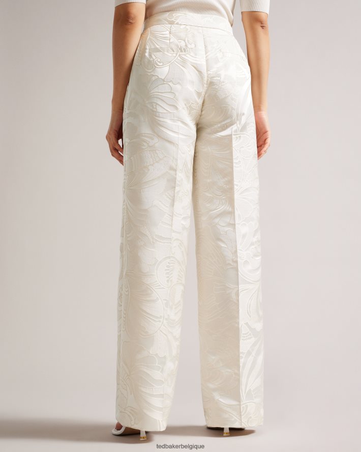 être Ted Baker femmes pantalon large en jacquard majiat naturel FR8J42365 vêtements