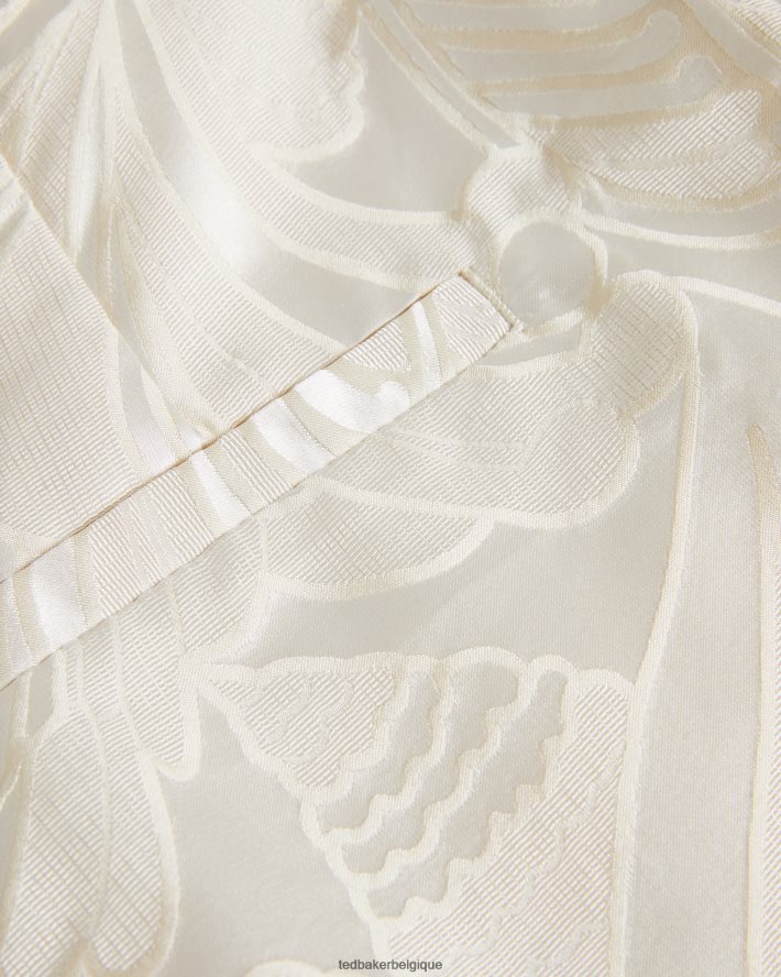 être Ted Baker femmes pantalon large en jacquard majiat naturel FR8J42365 vêtements