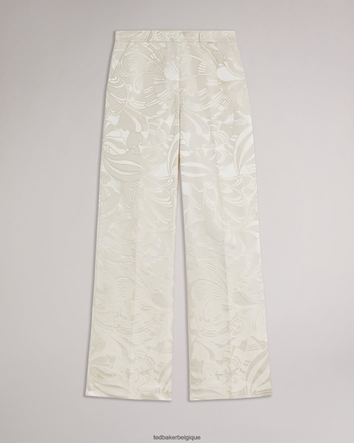 être Ted Baker femmes pantalon large en jacquard majiat naturel FR8J42365 vêtements