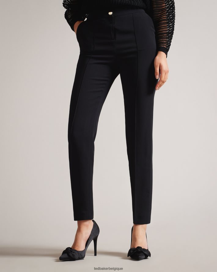 être Ted Baker femmes raeet pantalon droit à la cheville noir FR8J42434 vêtements